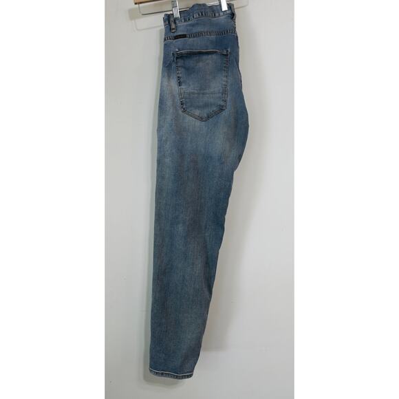 ZARA MAN Jeans Distressed Slim Fit Light Wash Denim sz 36 Thrashed Streetwear - Picture 3 of 6
